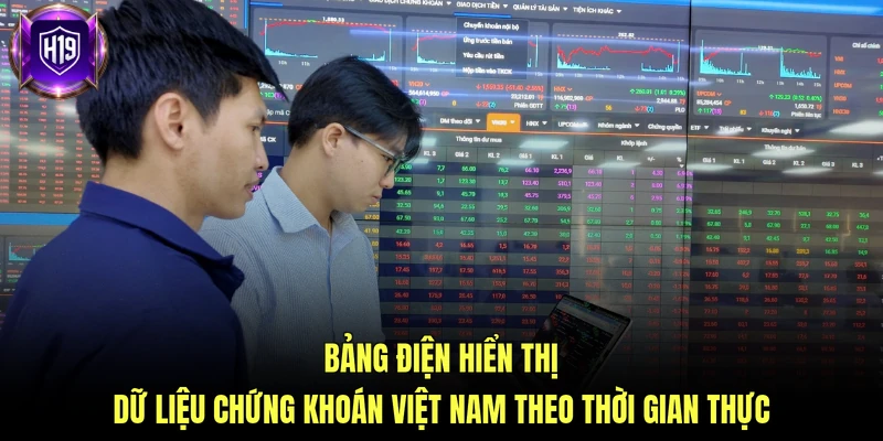 Bảng điện hiển thị dữ liệu chứng khoán việt nam theo thời gian thực