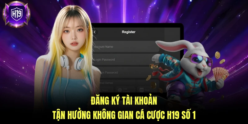 Đăng ký tài khoản tận hưởng không gian cá cược H19 số 1